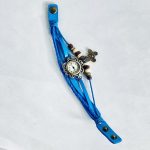 Multi Layer Butterfly Faux Leather Bracelet Watch - Image 3