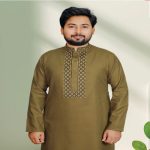 Premium Olive Color Panjabi For Men – Stylish Cotton Panjabi BD