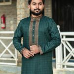 Premium Sea Green Color Panjabi For Men